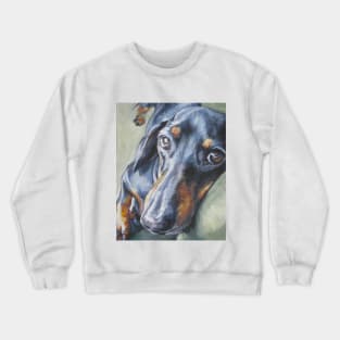 Dachshund Fine Art Painting Crewneck Sweatshirt